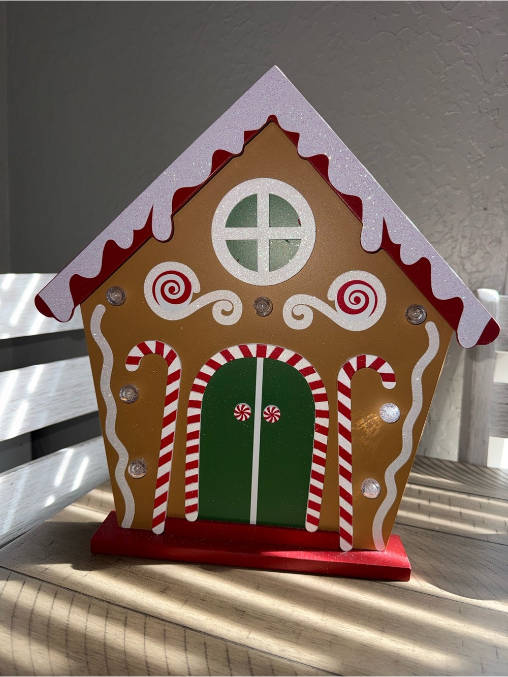 Holiday Gingerbread House Decorative Accents - Green & Red